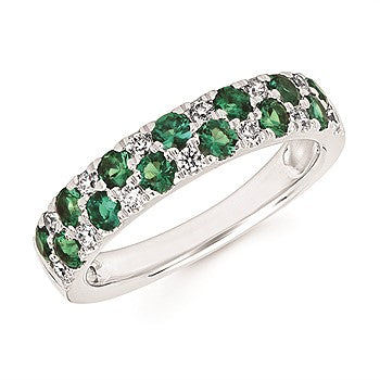 Emerald and Diamond Lattice Ring