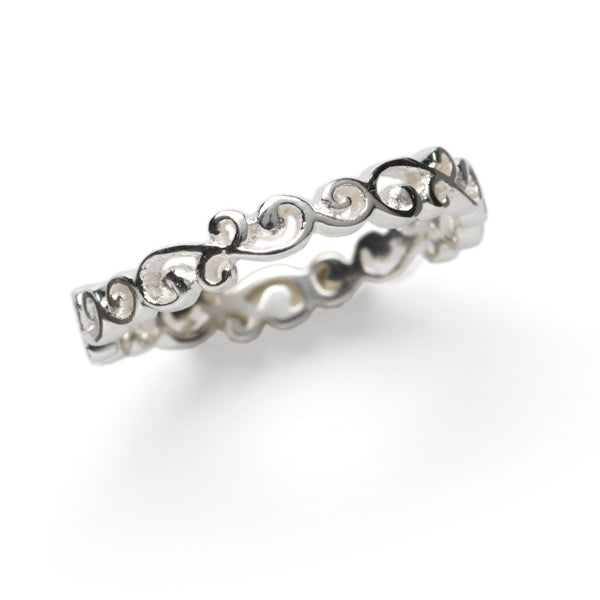 Sterling silver scroll on sale ring